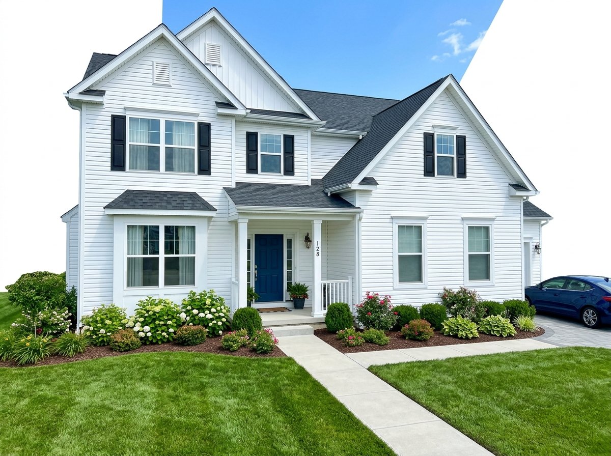 Clean house exterior after professional soft washing in Gulf Shores